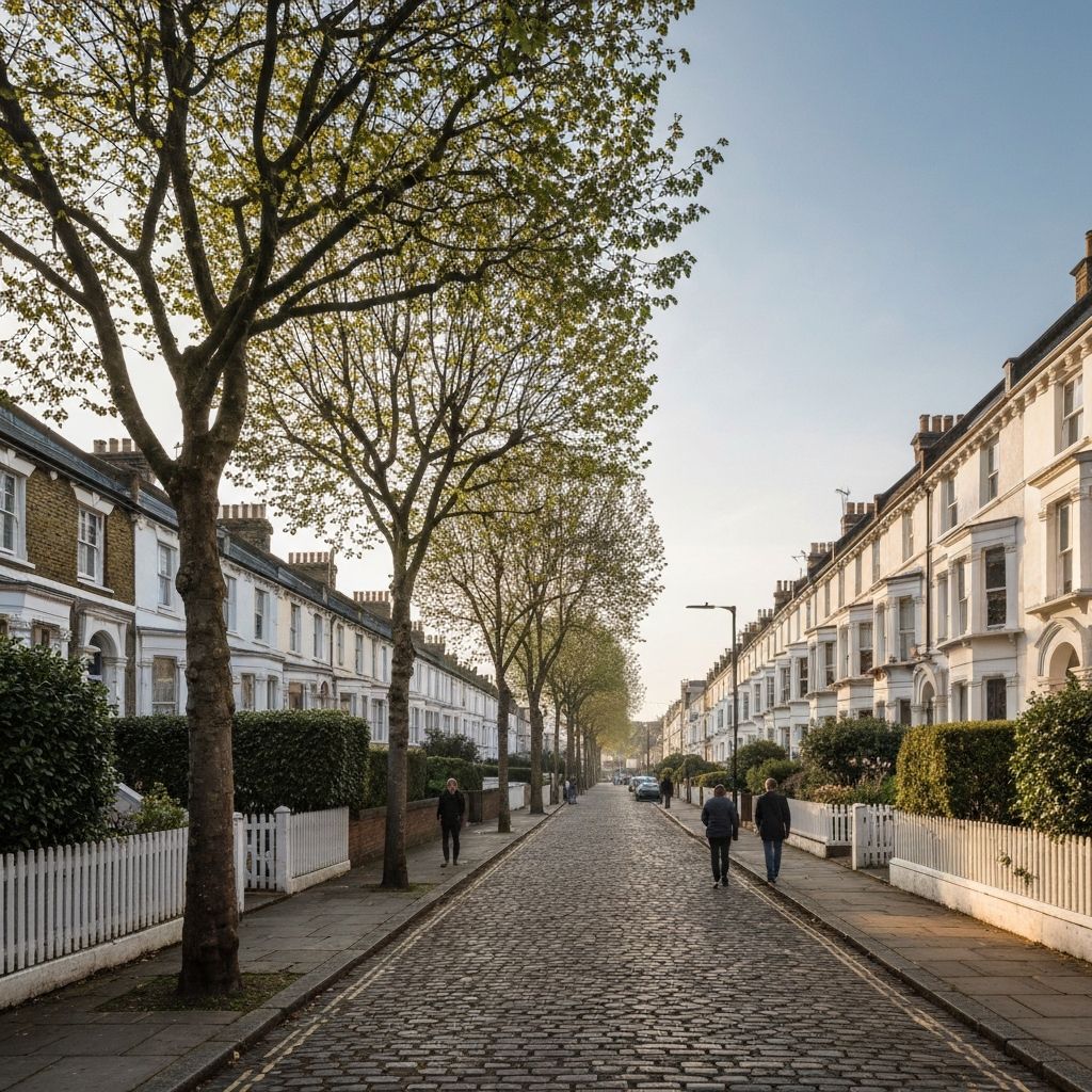 Residential street representing neighbourhood environments